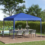 3 X 3m Garden Pop Up Gazebo Height Adjustable Marquee | Blue