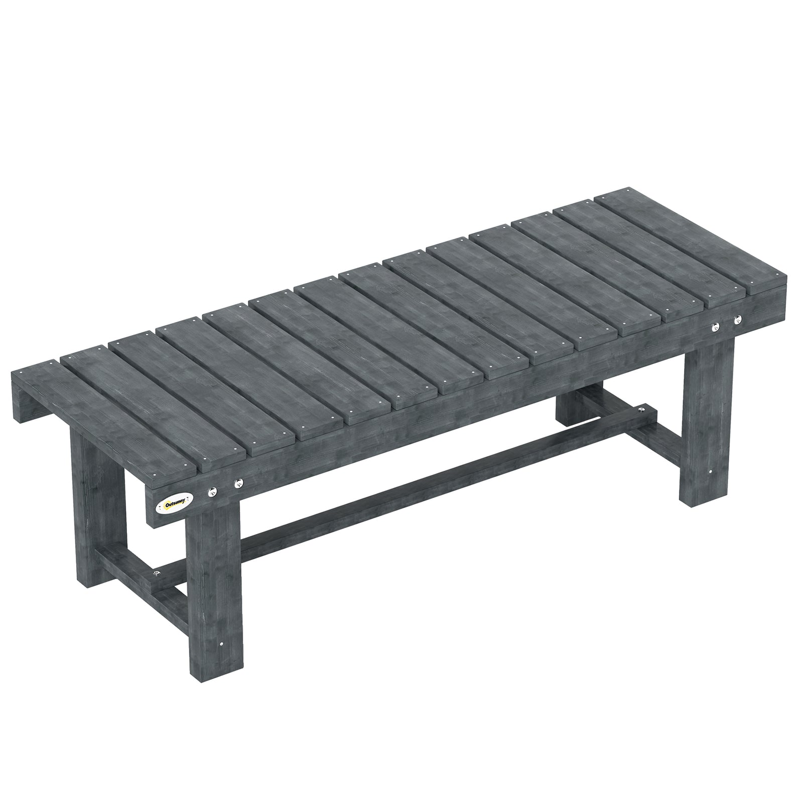 1 Piece 2-seater Wooden Fir Garden Bench