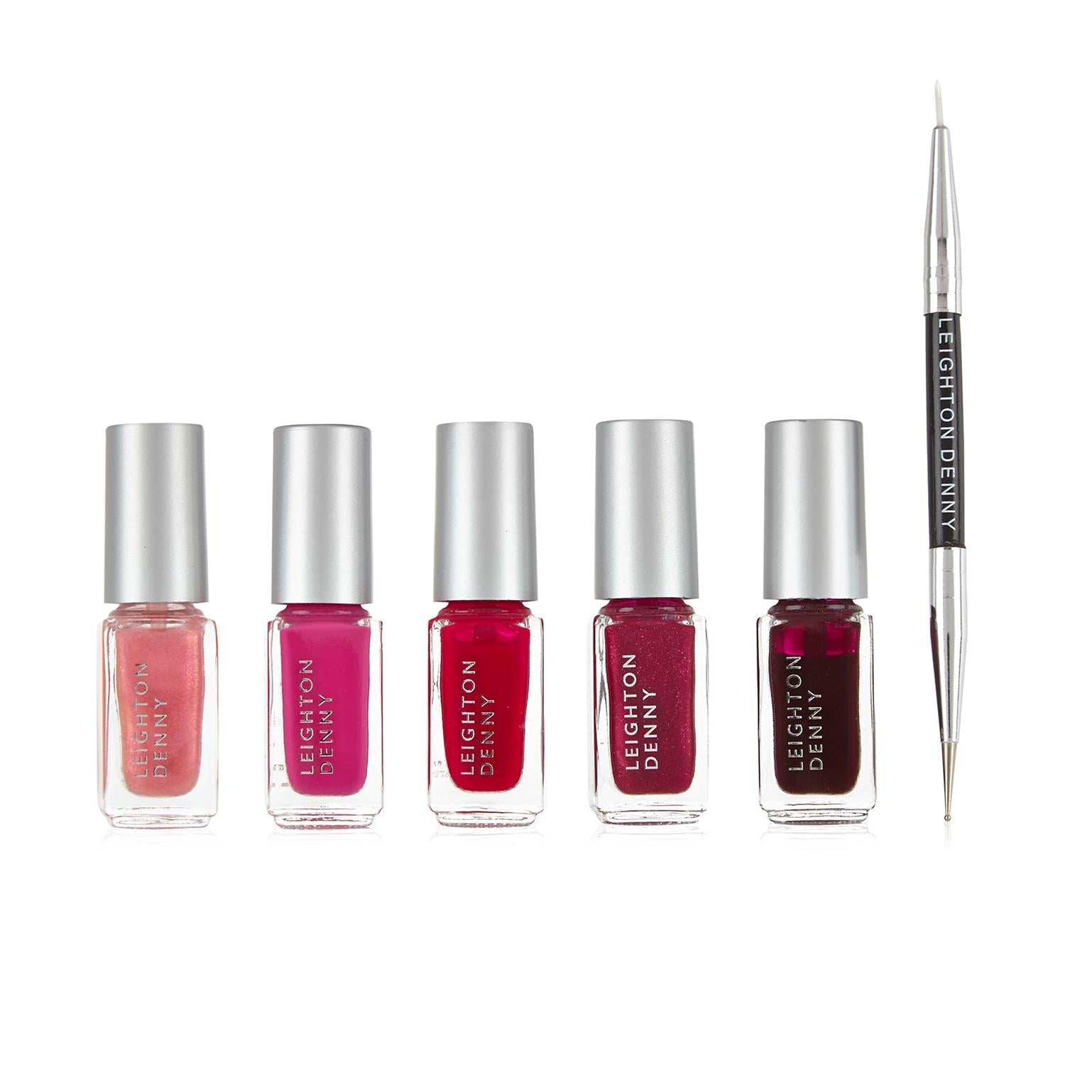 Nail Polish Nail Wonderland Metalic Gift Pack For Her, Pinks/reds