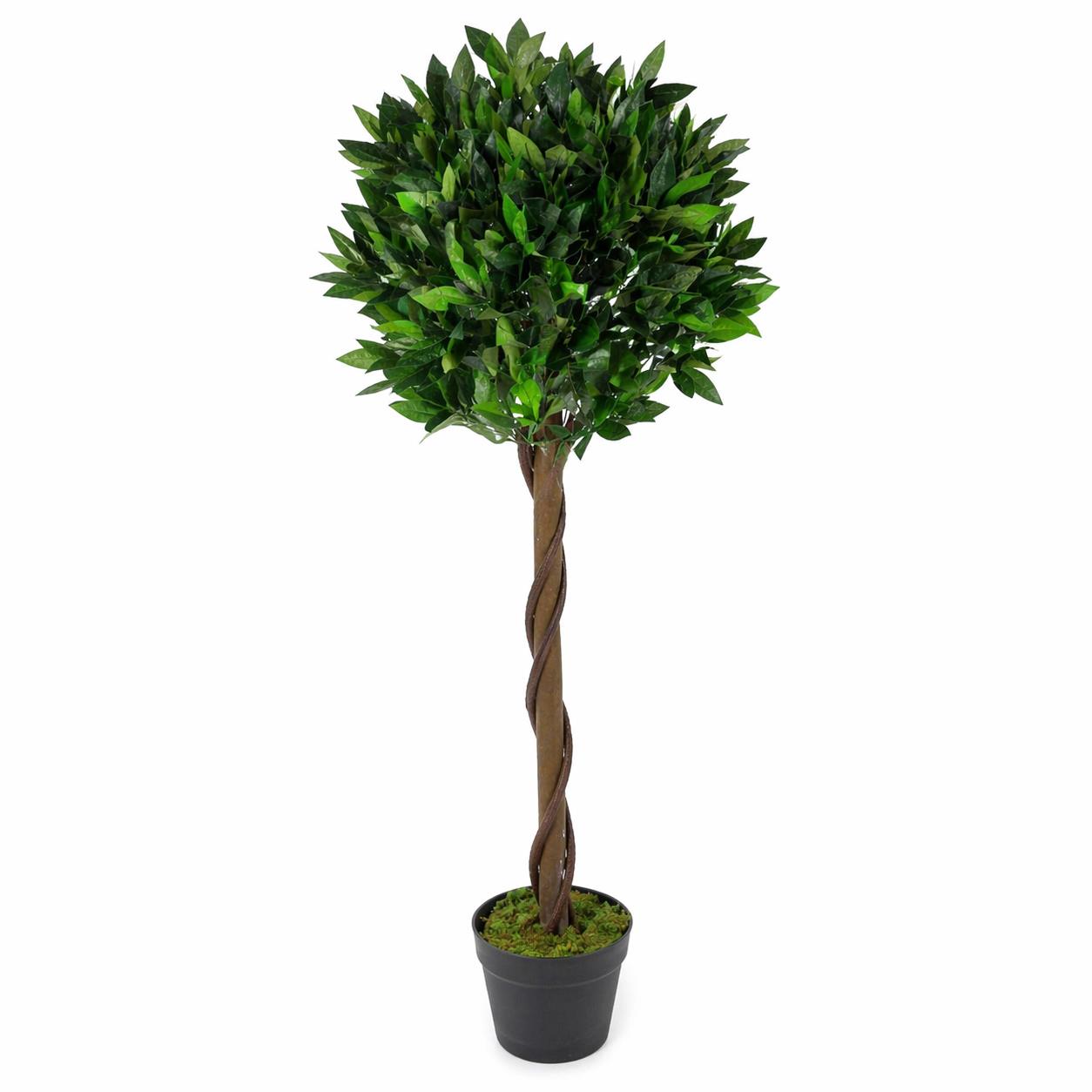120cm  Design Uk Artificial Realistic Bay Laurel Topiary Ball Tree