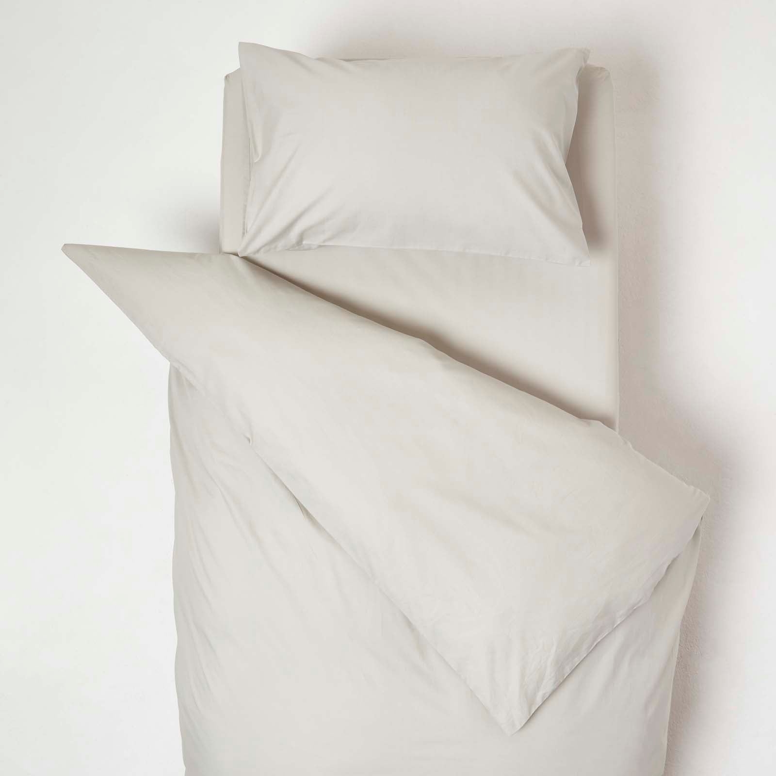 Cotton Cot Bed Duvet Cover Set 200 Thread Count | Cot Bed | Grey