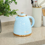 Electric Kettle, Swivel Blue Ripple | Blue