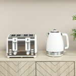 Quick Boil Kettle & Toaster Set | White