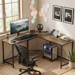 HOMCOM Corner L-shape Computer Desk Gaming Pc Workstation For Home Office