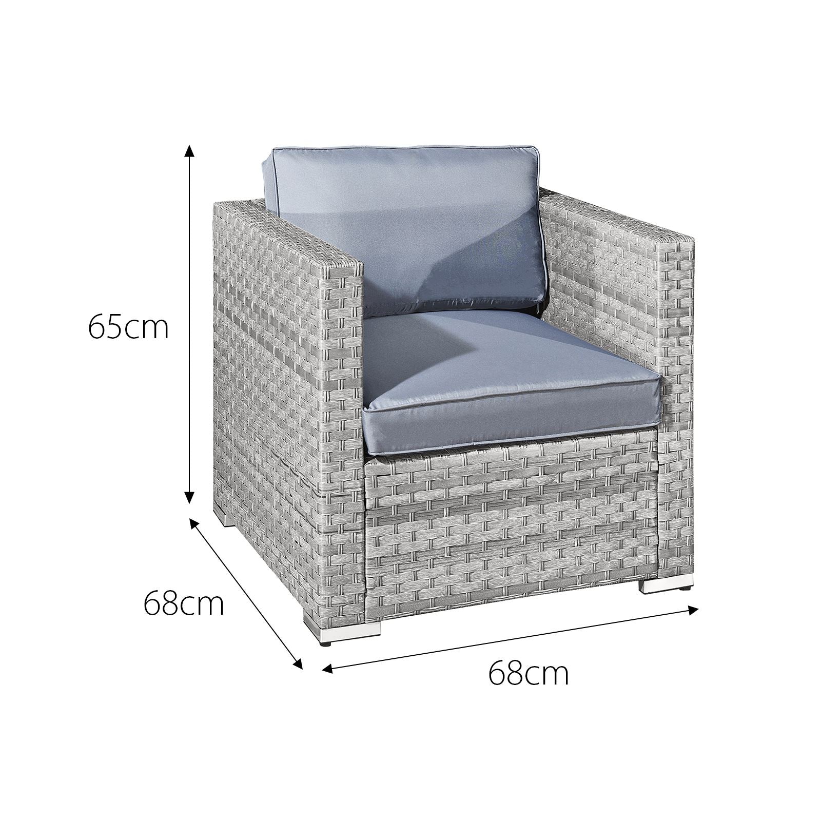 Malta Rattan 2 Seat Twin Chair Set | Dove Grey