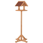 Pawhut Wooden Bird Feeder W/ Cross-shaped Support Feet Weather Resistant Roof