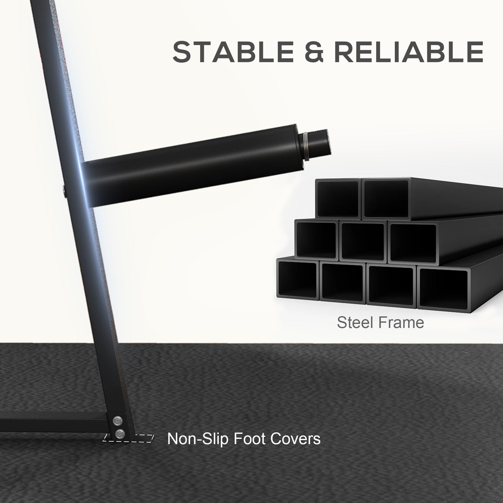 Weight Plate Rack For 5cm Weight Plates And Barbell Bar | Black