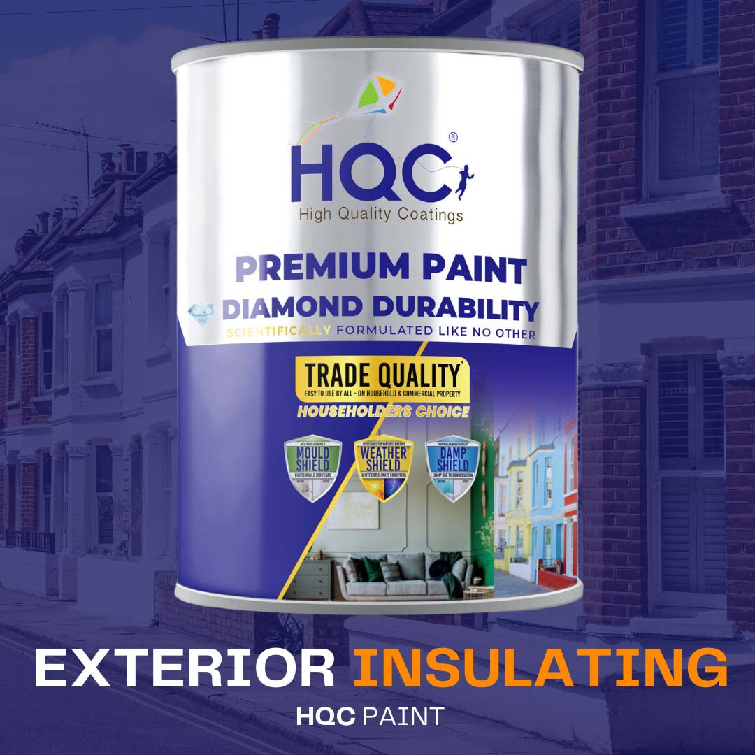 HQC Paint Exterior Wall Insulating Paint - Weatherproof, Heat Reflecting & Energy Saving