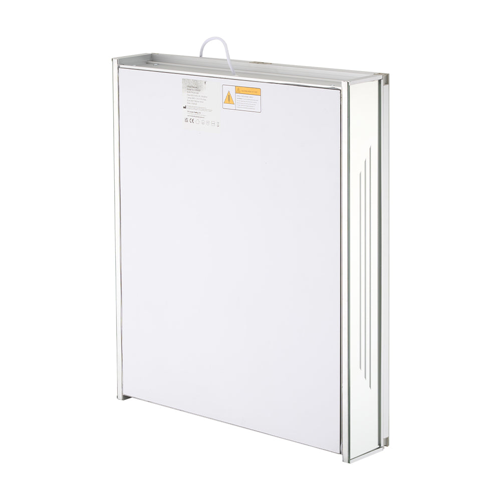 60cm X 70cm Rectangular Led Bathroom Mirror Cabinet With Double Doors, Adjustable Shelves