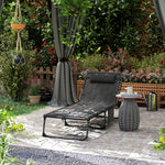 Black 5-level Reclining Sun Lounger
