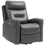 Overstuffed Riser And Reclining Chair With Usb Ports, Remote | One Size | Charcoal Grey
