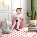Modern Round Boucle Armchair Accent Chair Living Room | One Size | Pink