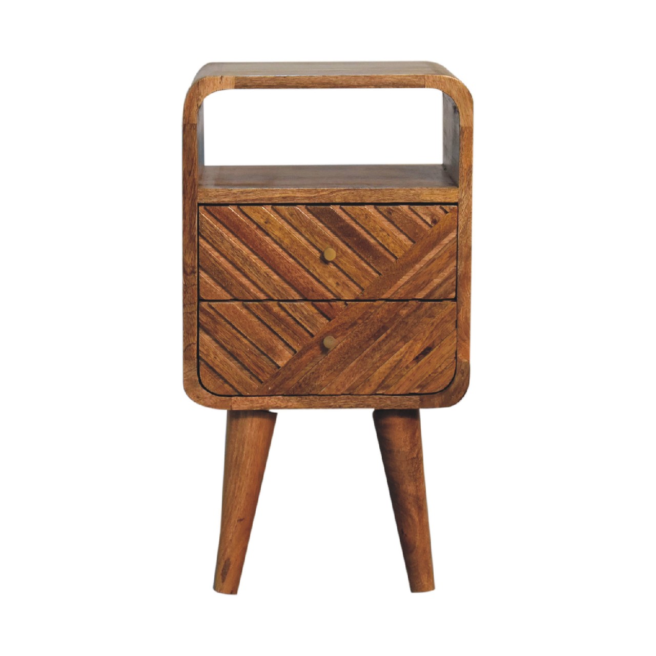Solid Wood Mini Lille Curved Bedside