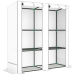 3 Tier Lean-to Mini Greenhouse W/  Hemmed Edging | Gray