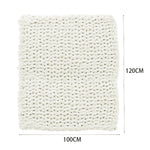 Milk White Hand-woven Chenille Throw Blanket – Soft Cozy Knit Blanket For Couch, Sofa & Bed | Small