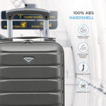 40x20x25cm Cabin Carry-on Suitcase - Lightweight, Durable, 4-wheel Luggage - 100+ Airlines Approved | Cabin | Charcoal