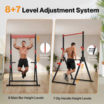 Centra Pull Up Bar,pull Up Station,dip Bars Free Standing,220kg,black Red
