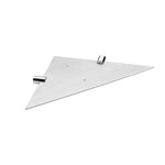 Corner Bathroom Shelf, Organizer, 32cm, Glossy Steel, Logic Collection