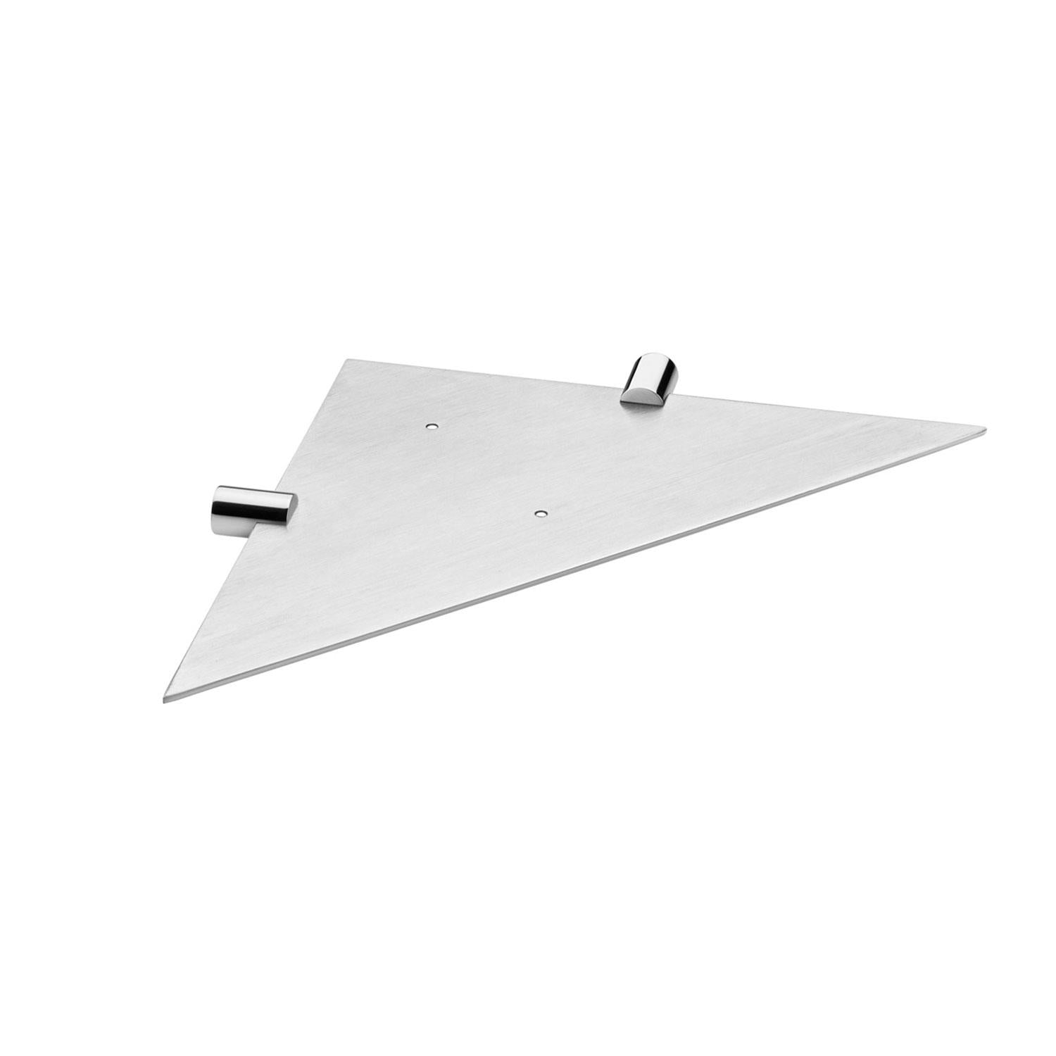 Corner Bathroom Shelf, Organizer, 32cm, Glossy Steel, Logic Collection
