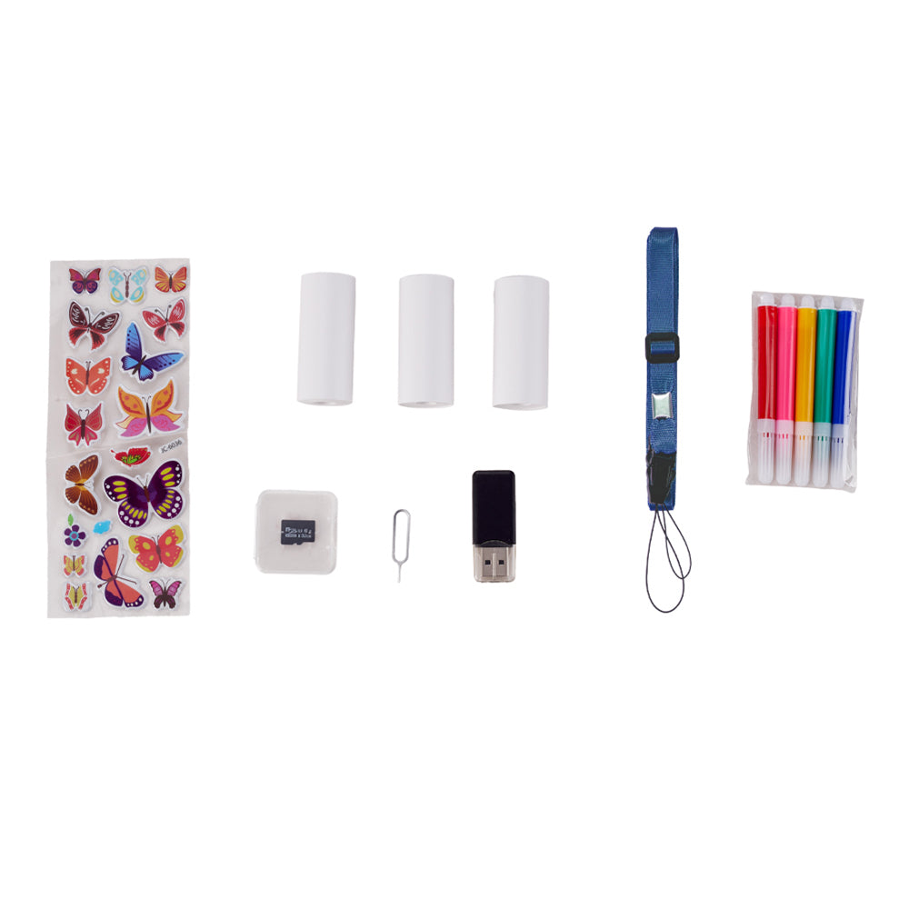 Kids Camera Instant Print With 32gb Card And 3 Rolls Photo Paper