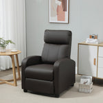 Recliner Sofa Chair Pu Leather Massage W/ Remote | Brown