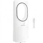 HOMCOM Bladeless Tower Fan With Oscillating, 3 Speeds, 3 Modes, 15h Timer