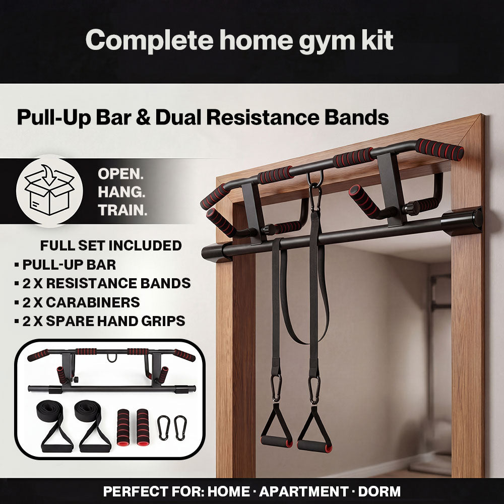 Pull Up Bar Doorway Chin Up Bar Home Strength Gym Heavy Duty Non Slip