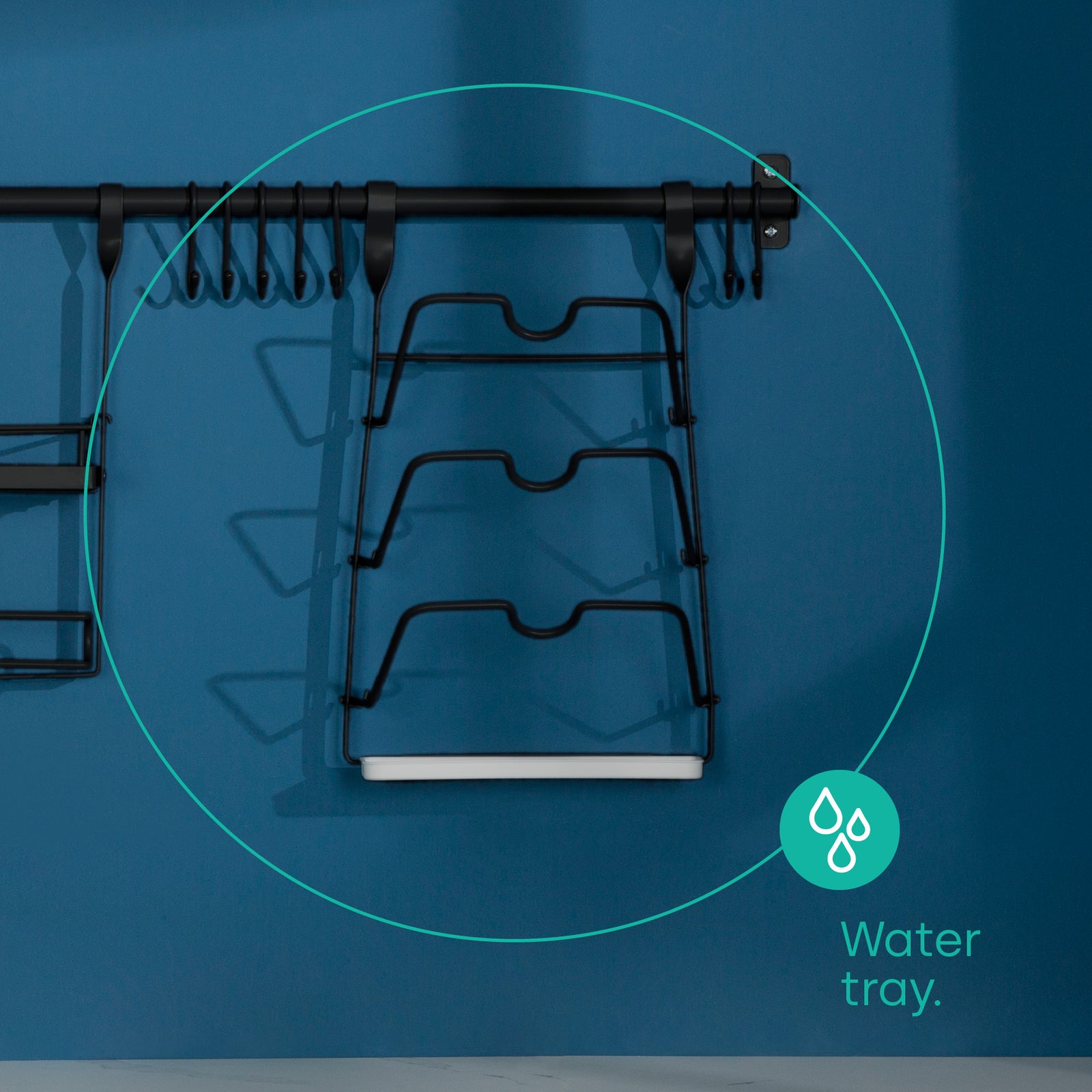 Saucepan Lid Rack - Black