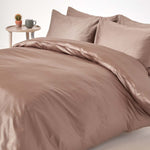 Organic Cotton Duvet Cover Set 400 Tc | Single | Brown