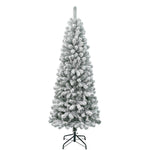 Flocked Christmas Tree With X-frame Stand | 7ft