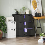HOMCOM 3-drawer File Cabinet, Lockable Filing Cabinet For A4 Letter, Black
