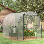 Polytunnel Greenhouse W/ Clear Cover 3x2x2m