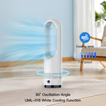 Freestanding Adjustable Bladeless Fan With Remote Control