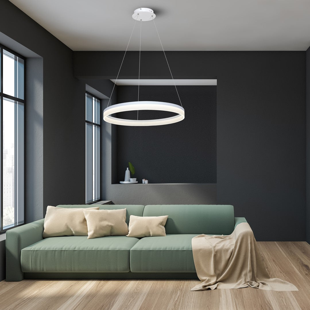 Ring 60cm Led Designer Pendant Lamp A Stunning Centrepiece Formed From A Hypnotic White Circular 36w(175w) Led Hoop