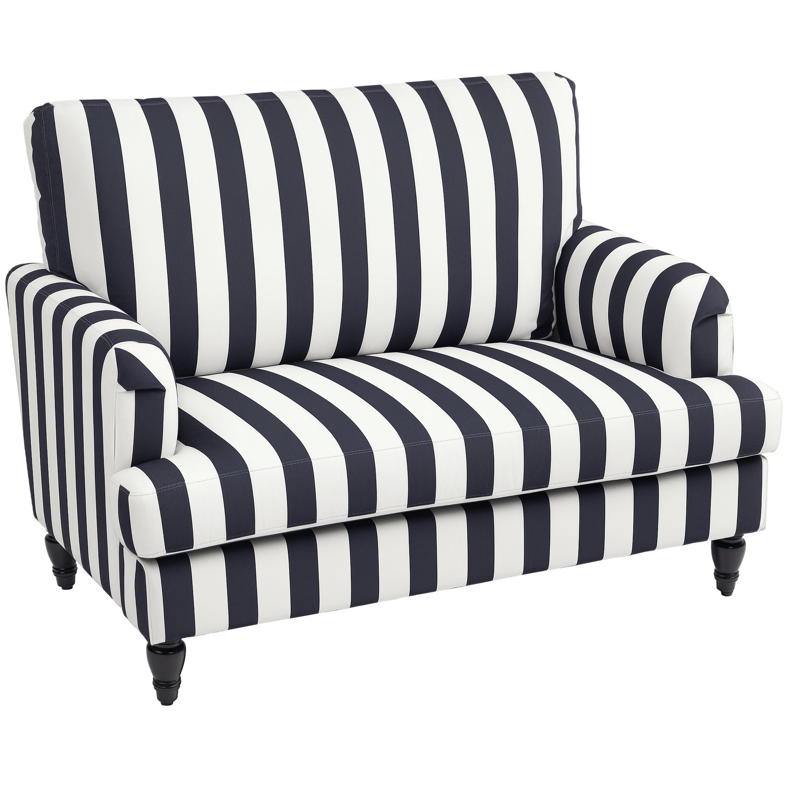 Cuddle Chair With Stripe, Armchair For Living Room | Black