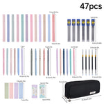 47pcs Stationery Set With Pencil Case | Black