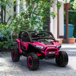 Aiyaplay 2 Seater 24v 7ah Ride On Truck W/ Spring Suspension | Pink