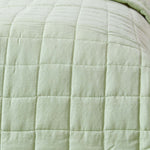Cotton Quilted Reversible Bedspread | 230cm x 250cm | Sage Green