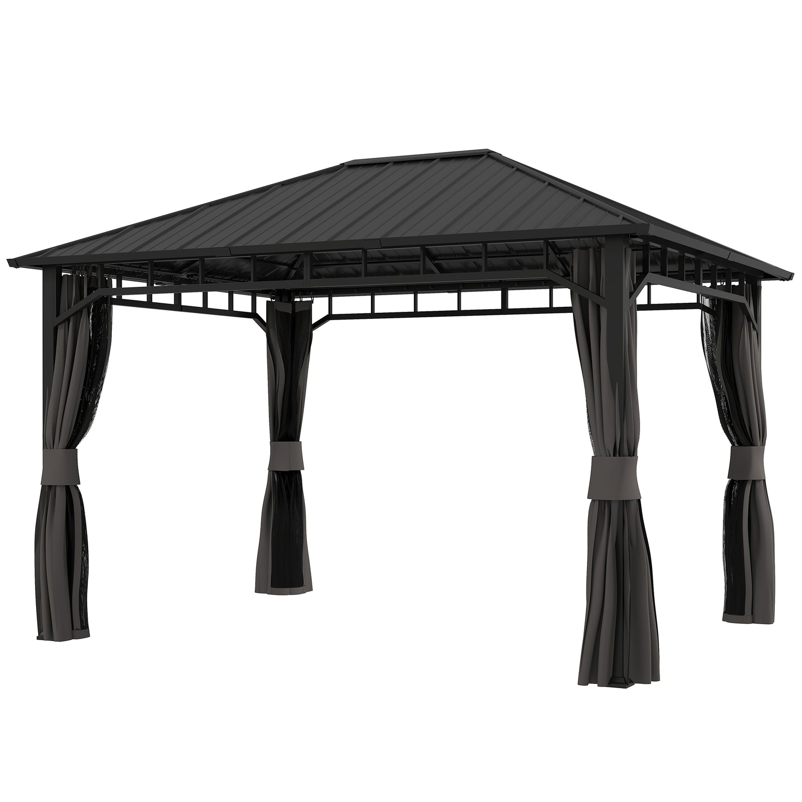 Outsunny 3x4m Hardtop Gazebo With Galvanised Steel Roof