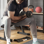 4-in-1 Adjustable Dumbbells Weights Set With Storage Tray 24kg