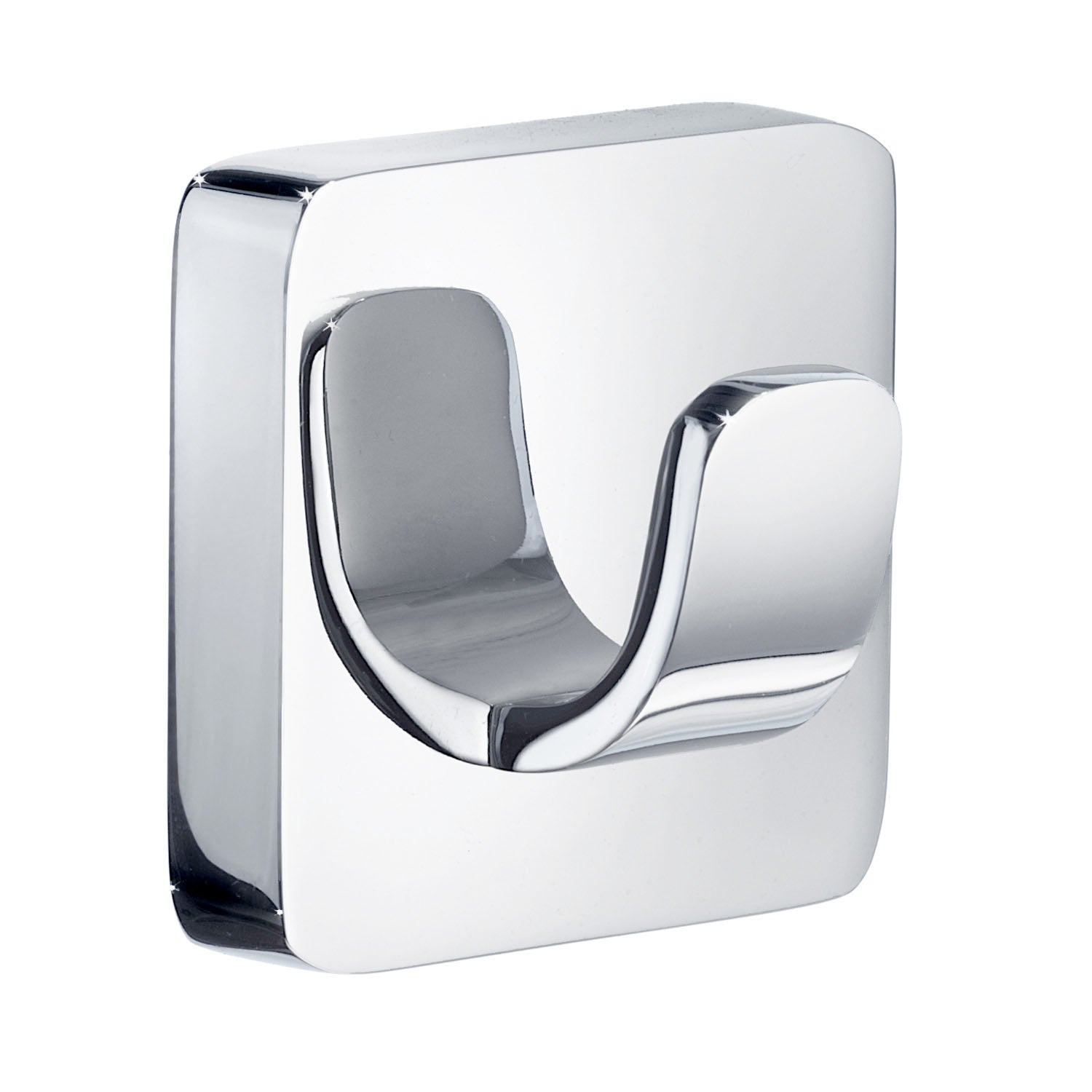 Polished Chrome Towel Hooks Wall Mounted Bathroom Storage | Single | Polished Chrome