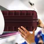 45x36x20cm Lightweight Underseat Cabin Carry On Suitcase - 100+ Airline Approved - Hard Shell Luggage - 4 Wheels | 45 x 36 x 20cm | Burgundy