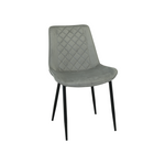 Amelia Velvet Comfort Dining Chairs | One Size | Grey