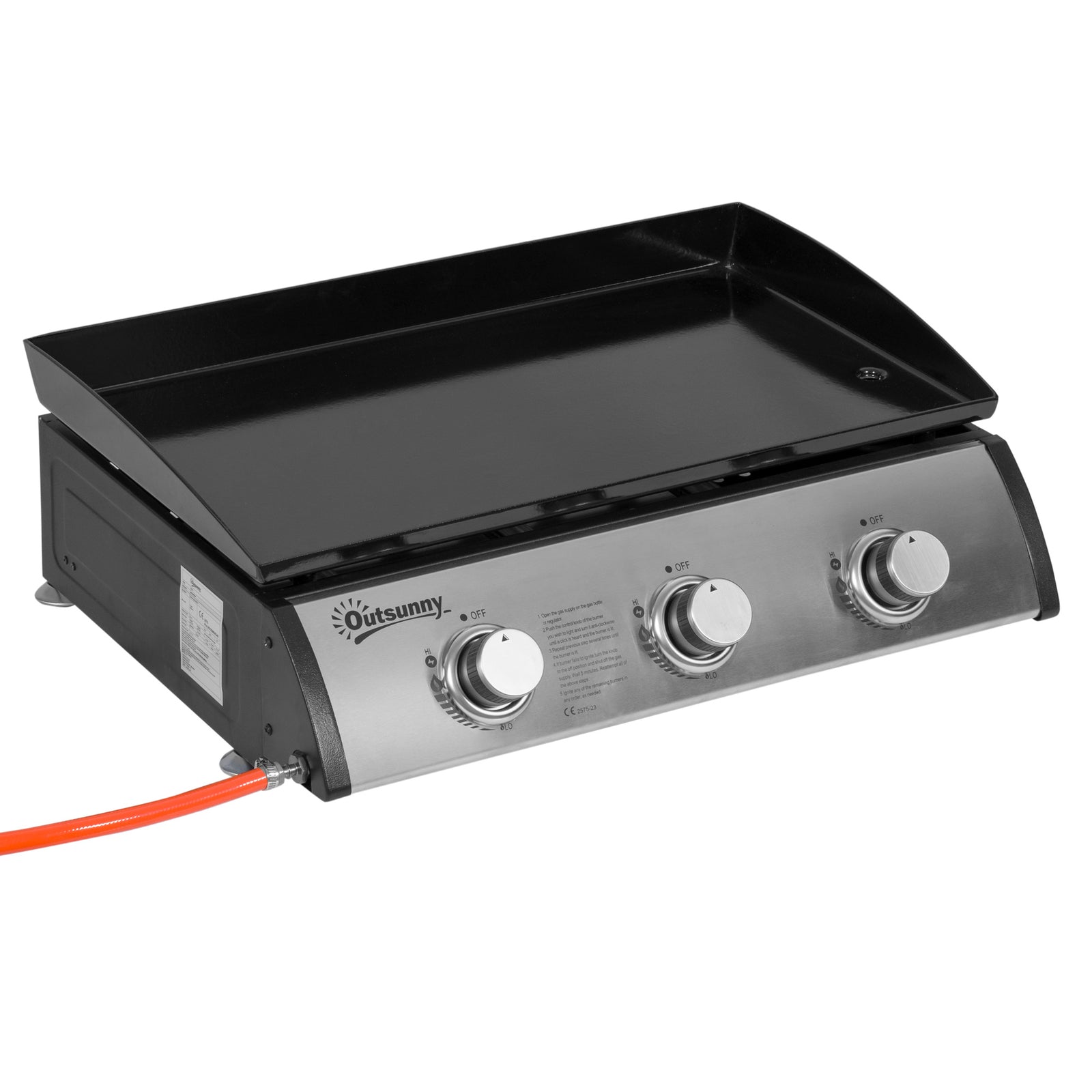 Gas Plancha Grill, Multi Burner | Large | Silver