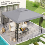 3x3m Gazebo Top Cover Double Tier Canopy Replacement | Light Slate Gray