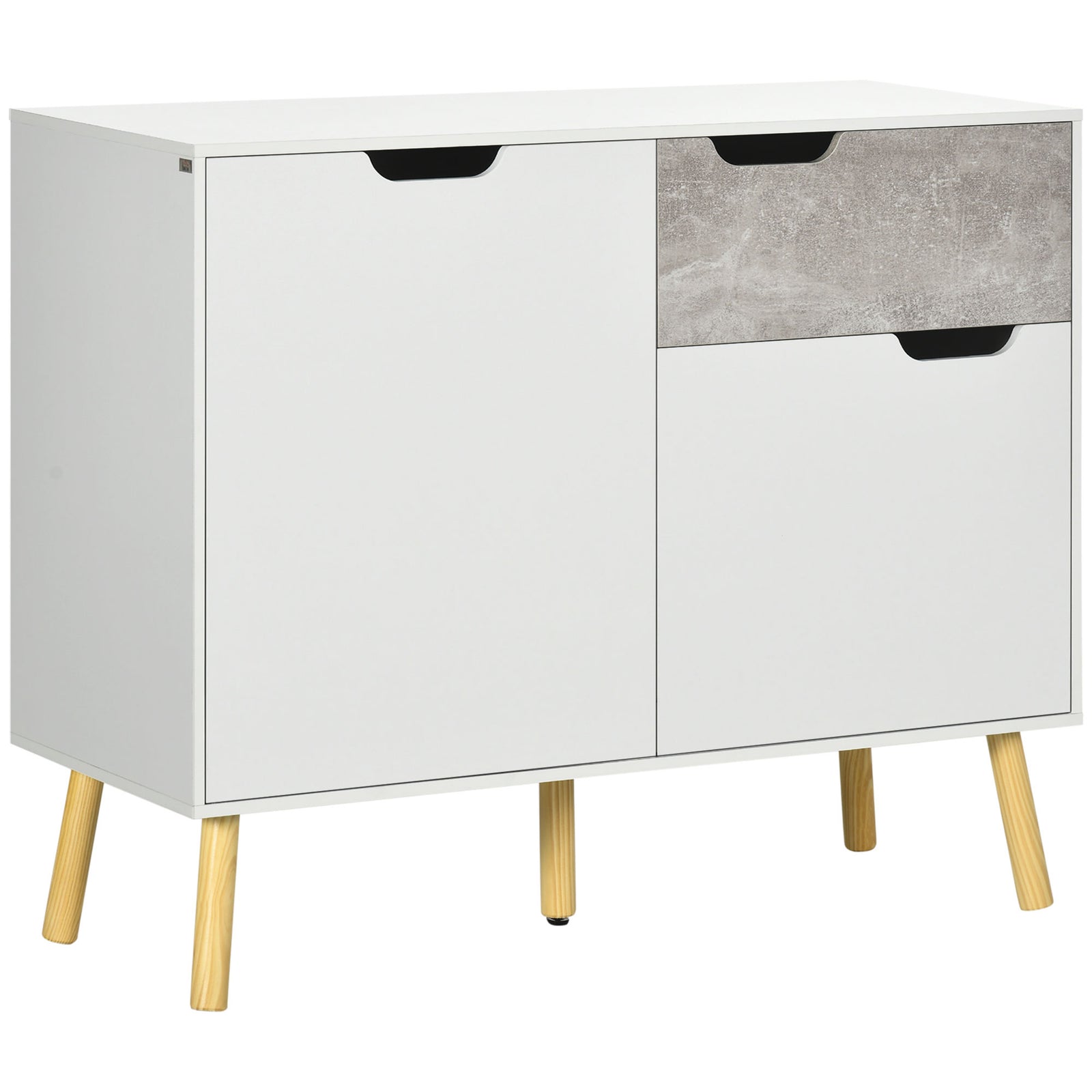 HOMCOM Modern Sideboard Storage Cabinet Free Standing Cupboard