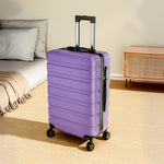 Hardshell Rolling Luggage Trolley Travel Case | Purple