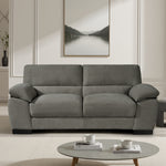 Roslyn Soft Fabric 3 Seat Sofa | Charcoal Grey