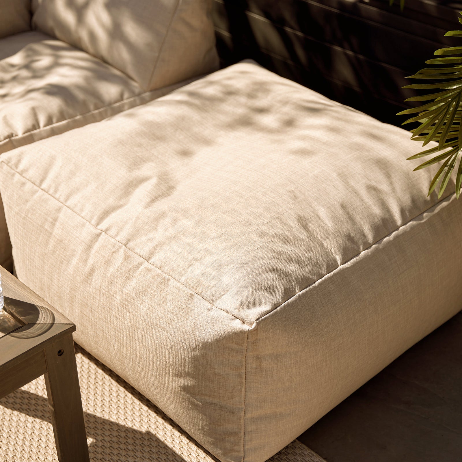 Tetra Outdoor Extra Large Pouffe | Beige
