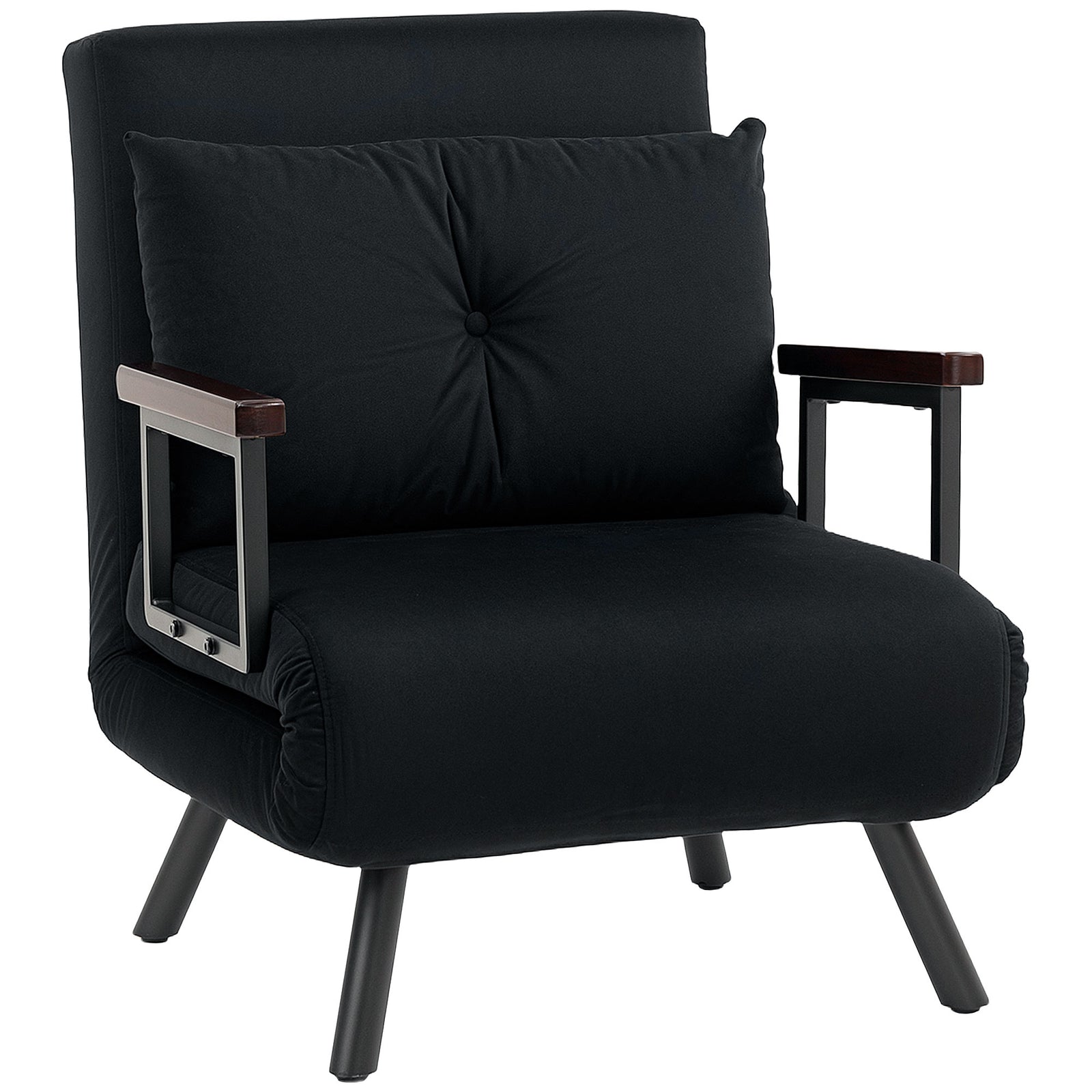 Click Clack Single Chair Bed Settee For Living Room | One Size | Black
